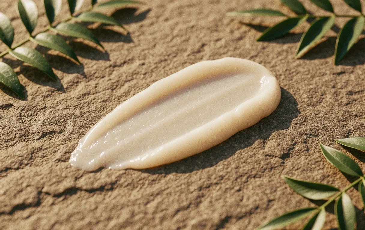 Facial care and moisturizing cream texture